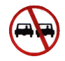 No Overtaking regulatory sign