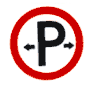 Parking Allowed here regulatory sign