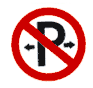 No Parking regulatory sign