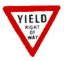 Yield Right of Way regulatory sign