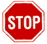 Stop regulatory sign